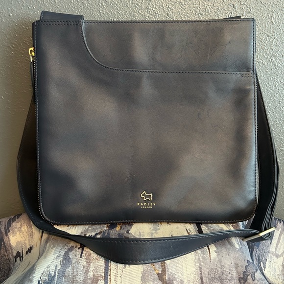 RADLEY LONDON Handbags - RADLEY LONDON Navy Leather Crossbody Bag